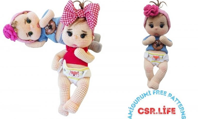 Cute Diaper Baby Amigurumi Free Pattern