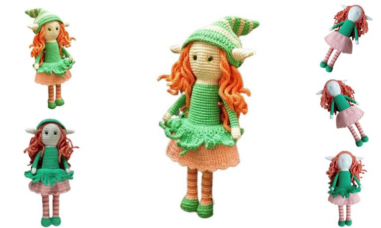 Create a Festive Christmas Elf Girl Amigurumi Free Pattern