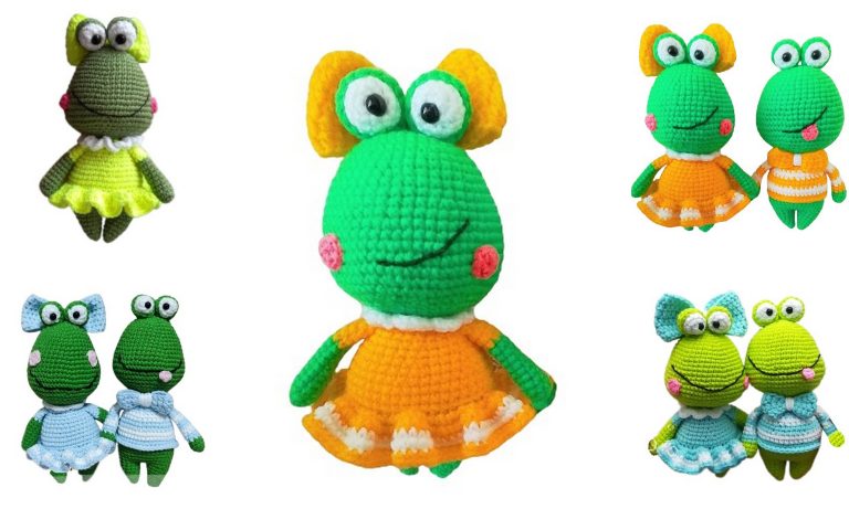 Mr. and Mrs. Frog Amigurumi Free Pattern