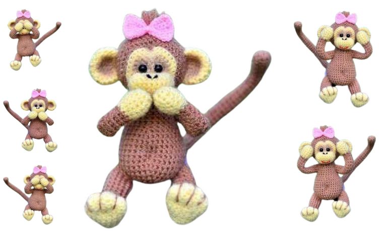 Little Cute Monkey Amigurumi Free Pattern | Craft Your Adorable Crochet Companion