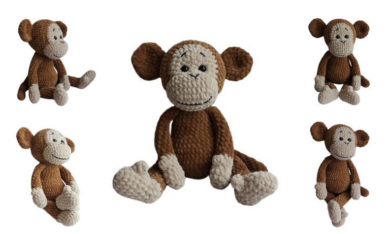Adorable Amigurumi Plush Monkey Free Pattern