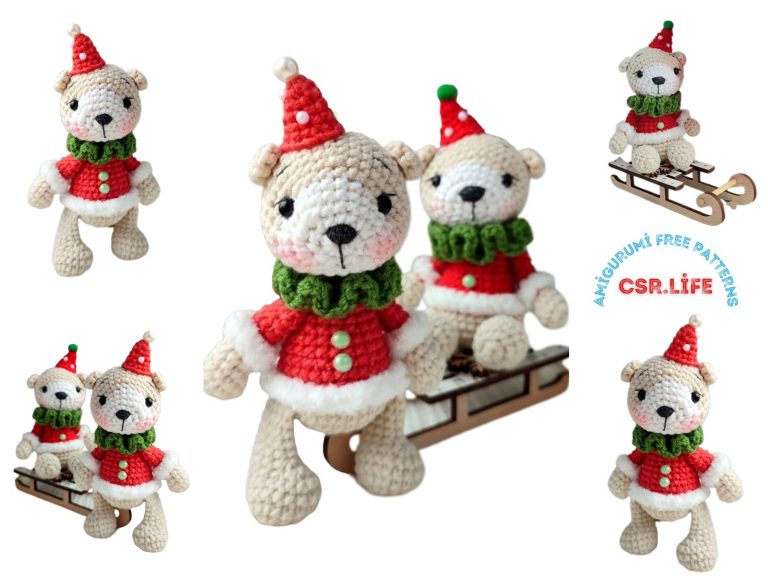 Jolly Holidays: Free Christmas Amigurumi Little Teddy Bear Crochet Pattern!