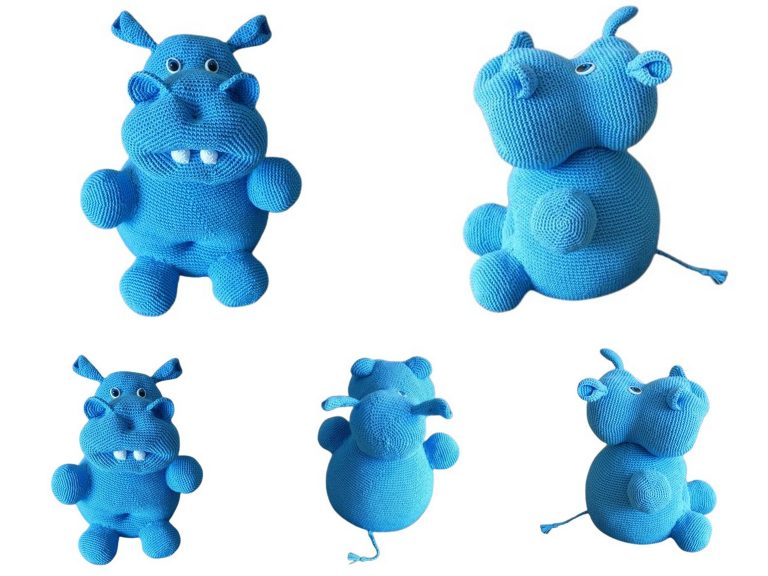 Free Crochet Pattern: Adorable Amigurumi Blue Fat Hippo – Create Your Own Cuddly Friend!