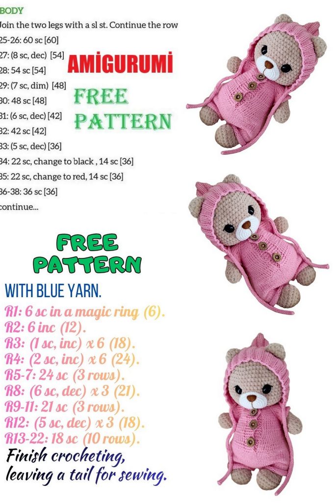 Bear Amigurumi Pattern