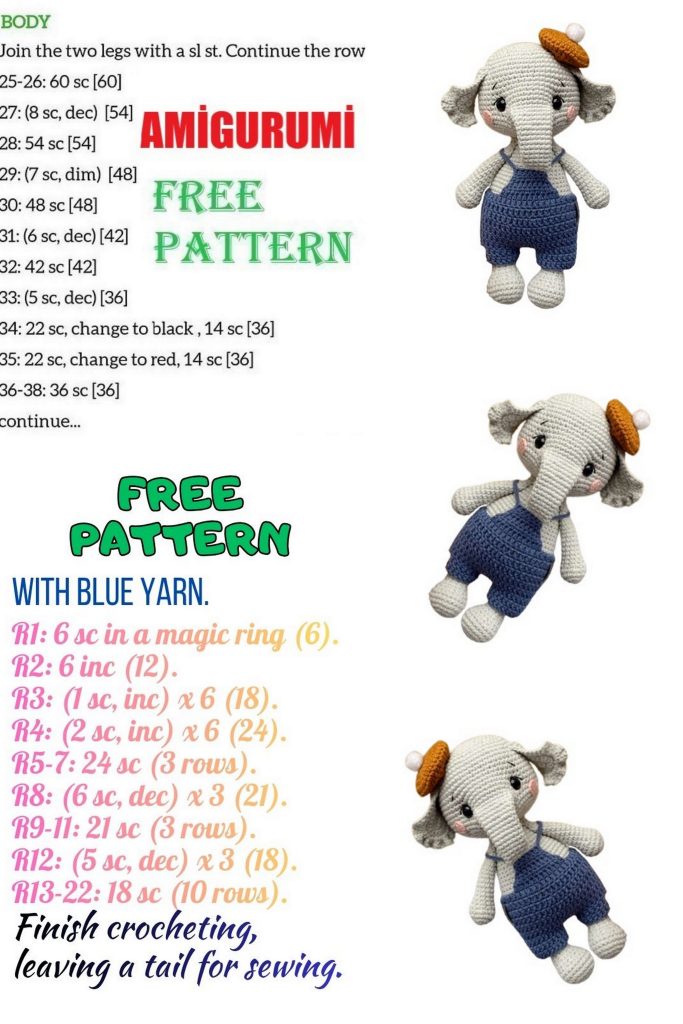 Painter Elephant Amigurumi