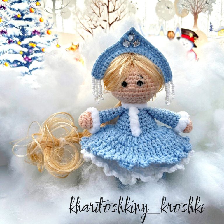 Snow Maiden Doll Amigurumi – Free Crochet Pattern Tutorial